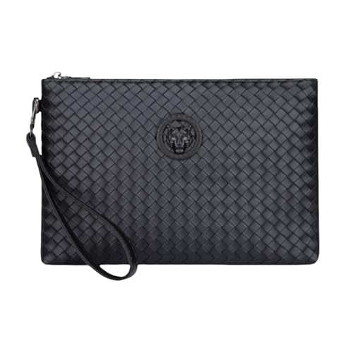 Mens Clutch Bag Man Purse Handbag 9.5 inches Large Hand Bag Big Clutch Wallet (AS)