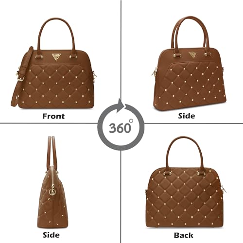 Image of Lavie Signature Women's Stud Elko Satchel Handbag | Satchel Bag for Work | Ladies purse | Stylish Shoulder Bag | Gift For Women