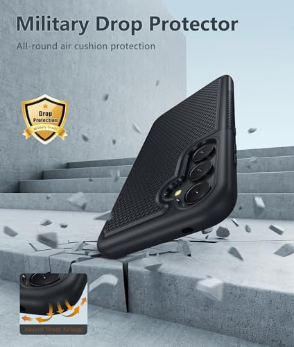 Image of FNTCASE for Samsung Galaxy A35-5G Case: A55-5G Dual Layer Protective Heavy Duty Cell Phone Cover Shockproof Rugged with Non Slip Textured Back - Military Protection Bumper Tough - 2024, 6.6 inch
