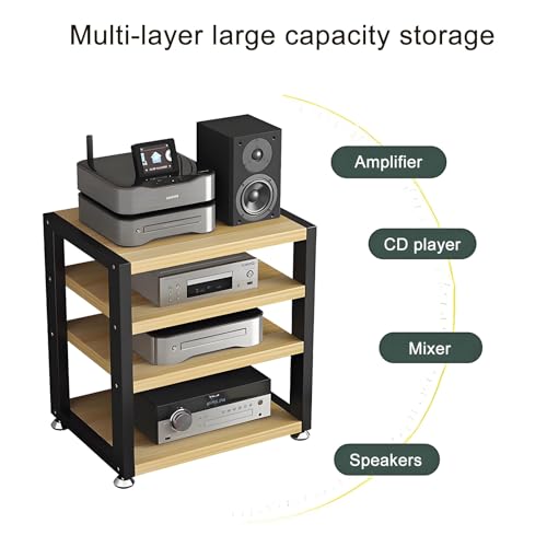 Meuble support audio anti-surchauffe avec étagères réglables