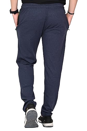 Image of SK Wardrobe Men's Solid Cotton Track Pant | Full Elastic Waistband | Regular Fit Casual Lower for Gym, Home, Lounge Full Length Solid Bottom Wear for Men