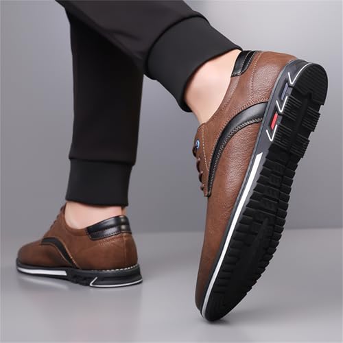 Image of Men's Oxford Casual Dress Shoes Classic Tuxedo Lace-up Lightweight Formal Loafers