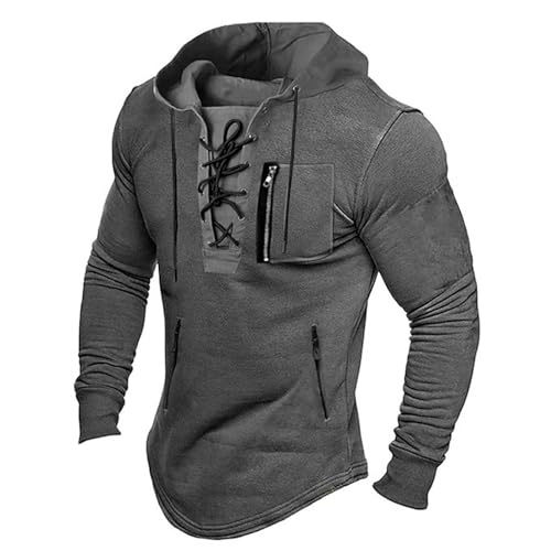 Pull à manches longues à capuche mode printemps automne pour hommes unis