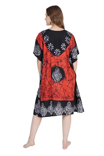 Image of Onekbhalo Women's Cotton Floral Kaftan Nighty Maxi Gown (OK Free Size)