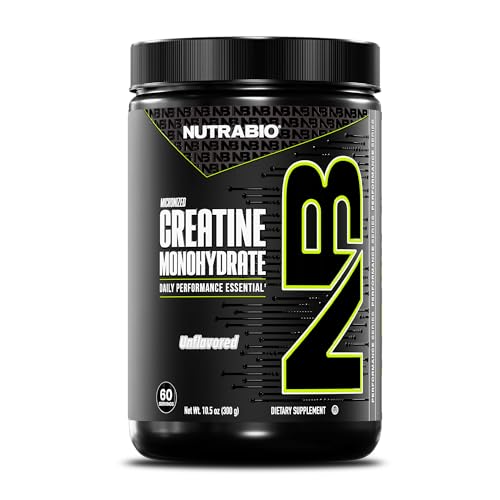 Image of NutraBio Pure Micronized Creatine Monohydrate Powder Supplement, Unflavored, (300 g) - Supports Bulk Muscle Energy, Recovery, and Strength - HPLC Tested Creatine Powder Supplement for Men and Women
