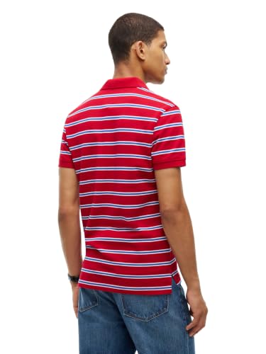 Image of Tommy Hilfiger Men's Short Sleeve Polo Shirts in Slim Fit with Stretch and Organic Pique Cotton