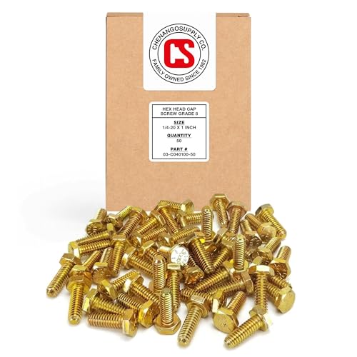 Chenango Supply 1/4-20 x 1 Grade 8 Hex Head Bolts