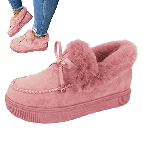 Doefo Snow Boots | Cozy Plush Ankle Snow Boots with Fleece for Girls | Warm Bootie Breathable House Shoes Indoor Outdoor4