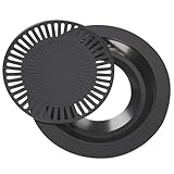 Baluue Placa para Parrilla Coreana Antiadherente Sartén para Barbacoa Resistente al Calor Utensilio para Asar Carne Casa 1 Unidad Adecuado para Barbacoas y Reuniones al Aire Libre