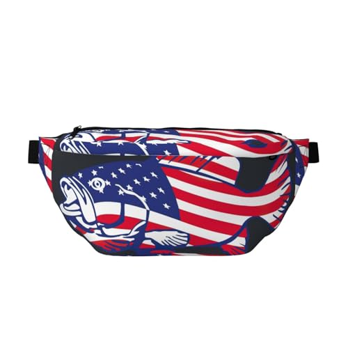 Sac banane de course à pied running ceinture sport sangle réglable drapeau USA