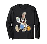 Vieux lapin de Pâques de dessin animé Manche Longue