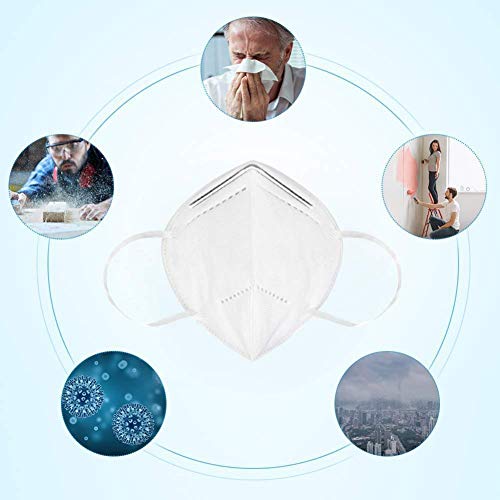 Vogueyouth Pacote com 20 3 camadas descartáveis M_Ask-_Ns Anti Poeira, Respirável, Sanitário M_Ask-_