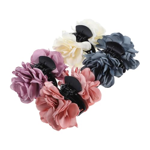 Barrettes pour cheveux nœud et rose lot de 4 pinces pour coiffure bohème