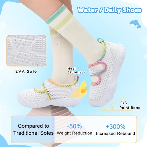 Image of BARERUN Toddler Water Shoes Infant Baby Swim Shoes Kids Barefoot Sandals
