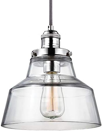 Feiss Lighting-Baskin-Pendant 1 Light in Modern Style-10 Inch Wide by 10.38 Inch High-Polished Nickel Finish -Traditi