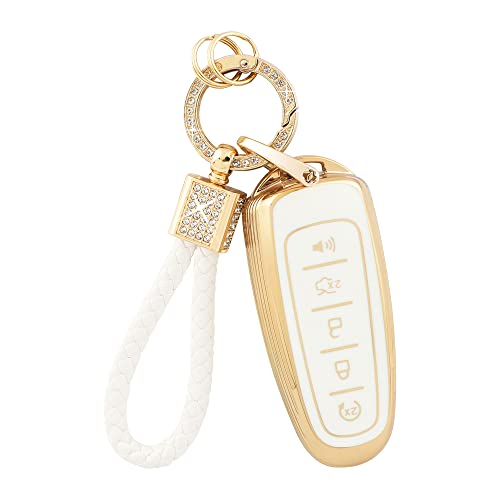 PIFOOG Key Fob Cover for Ford 5 Button Car Key