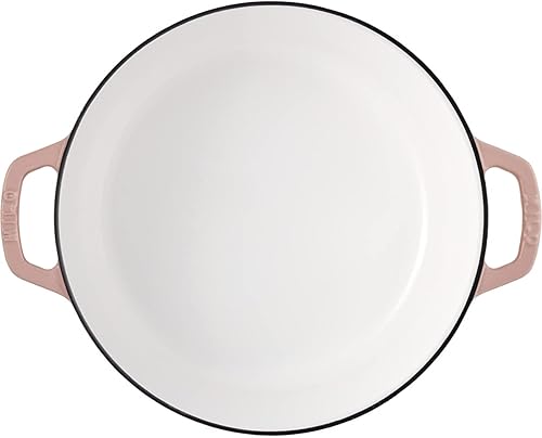 Vista 56 de Milo by Kana 3.5-quart Enameled Cast Iron Dutch Oven with Lid Premium Casserole Cooking Pot Enamel Coating Inside and Out Oven Safe and White