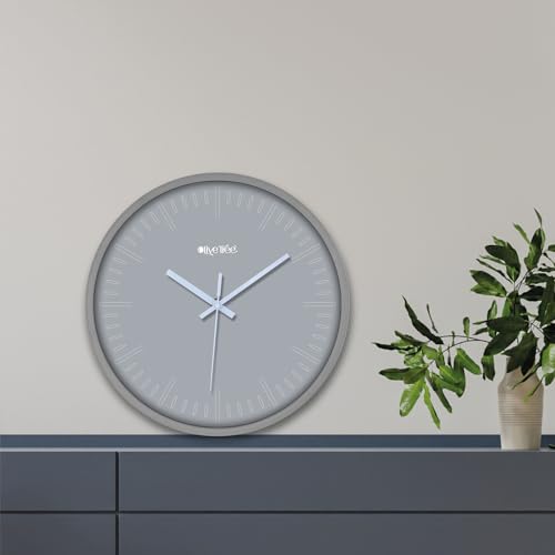 Image of Olive Tree Wall Clock 12 inch Silent Quartz Decorative Multicoloured Wall Clock Non-Ticking Classic Clock Battery Operated Round Easy to Read for Room /Home /Kitchen /Bedroom /Office /School - 9019