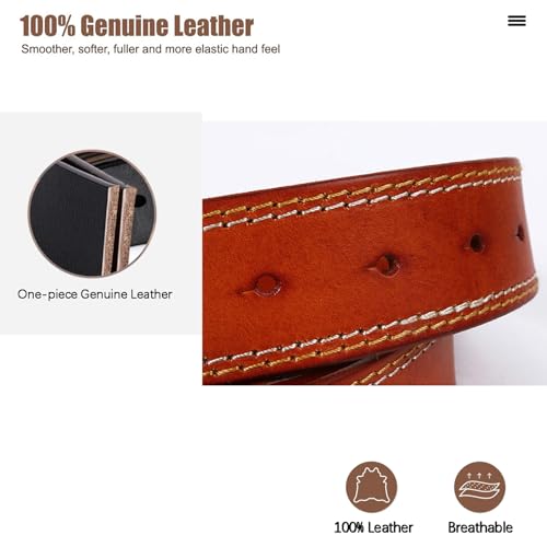 Adjustable Mens Cowboy Country Belt for Pants Jeans, Turquoise Carved Pattern Western Belts Genuine Leather Belts for Women4