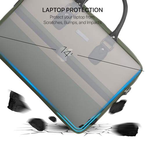 Image of Vaku Luxos MILAN 14 Inch Laptop Bag Leather Collection Messenger Organizer Shoulder Sling Office Bag for Men & Women With Adjustable Strap for Laptop and MacBook up to 14 inch