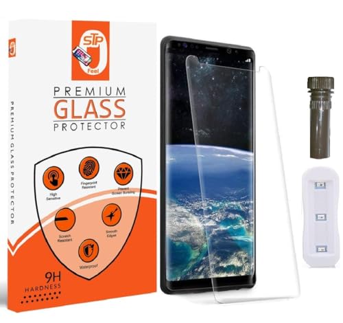 Image of UV Advanced Tempered Glass Screen Protector Guard Compatible For Samsung Galaxy Note9 (6.4 Inch, Pack of 1) Full Adhesive UV Curved Case Friendly HD Clarity