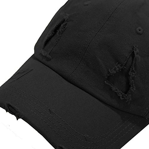 Image of Eohak Ponytail Baseball Hat Distressed Retro Washed Cotton Twill