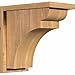 Ekena Millwork COR08X14X14YOR01SWR 7 1/2"W x 14"D x 14"H Yorktown Smooth Corbel w/Backplate, Western Red Cedar
