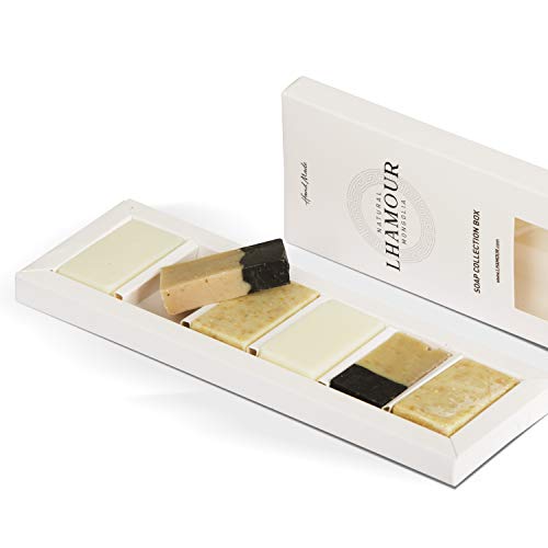 Coffret Savons BIO - 6 Savons format Voyage/Cadeau - (Miel & Avoine / Sève de Pin & Charbon / Savon Gras) - Fait main Cover