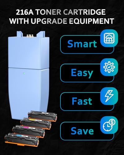 INK4U 216A Toner Cartridges Compatible with HP 216A for Color Laserjet Pro MFP M183fw M182n M182nw M155a M155nw W2410A W2411A W2412A W2413A Printer, With Chip 4-Pack (Black, Cyan, Magenta, Yellow) - Image 3