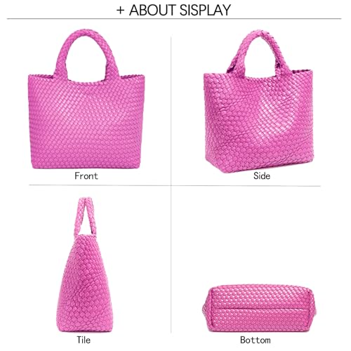 Image of JINMANXUE Fashion Woven Bag Shopper Bag Travel Handbags and Purses Women Tote Bag Large Capacity Shoulder Bags