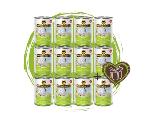 Wolfsblut Vetline Hundefutter - Joint Care, 12x395g - Sparbundel, Sparpaket - inklusive Warnicks Tierfutterservice Hundesnack Goodie