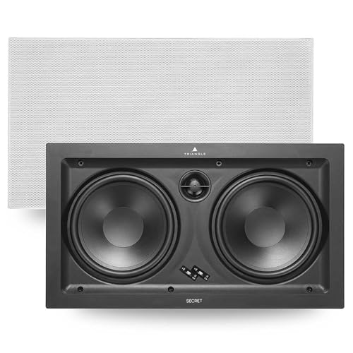 Triangle - Secret LCR7 - Enceinte encastrable Murale - 140W - 2 x Haut-parleurs 17 cm –Tweeter Orientable - Musique & Home-Cinéma Frontale/Centrale/Surround...