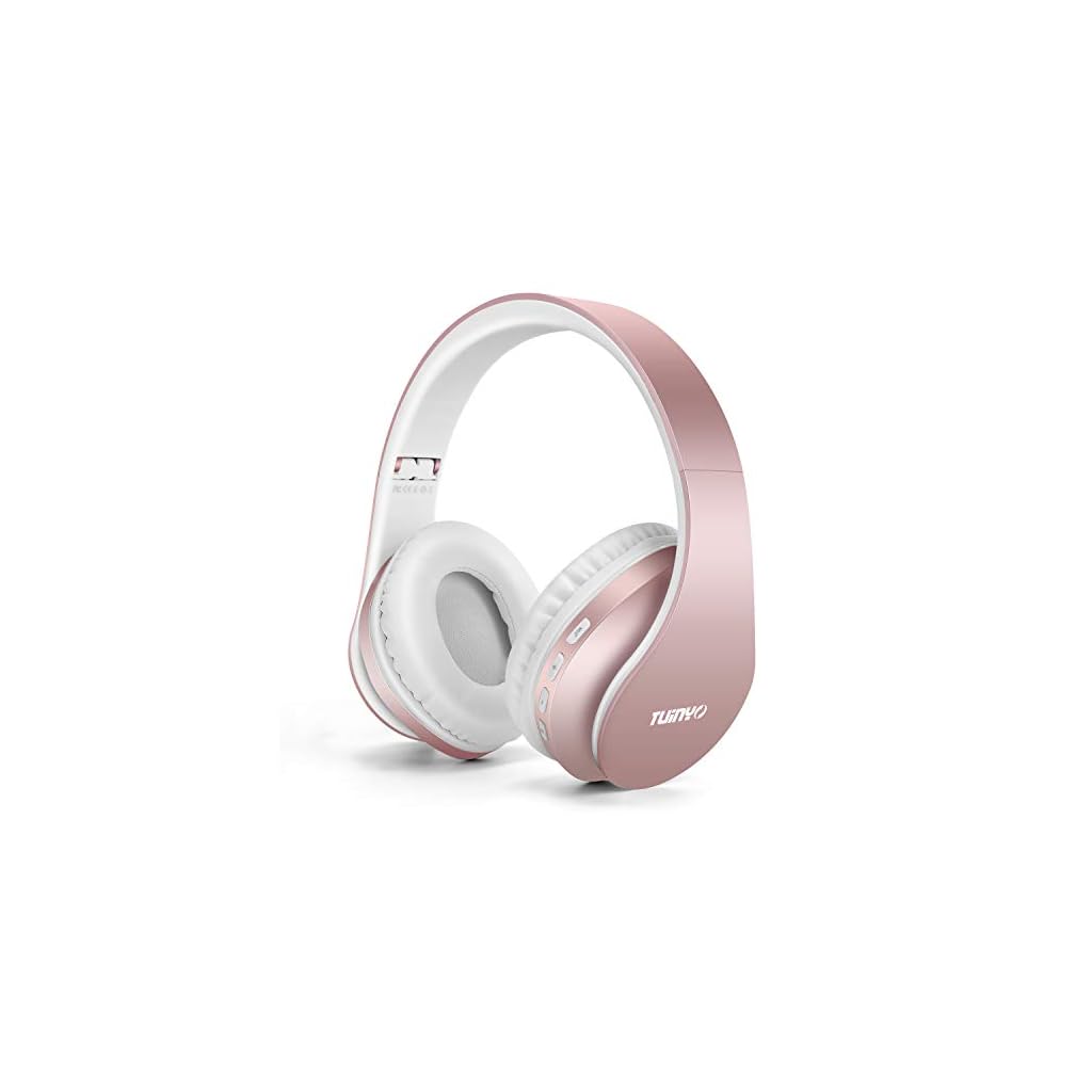 TUINYO-Wireless-Headphones-Over-Ear-Bluetooth-Headphones-with-Microphone-Foldable-Stereo-Wireless-Headset-Rose-Gold