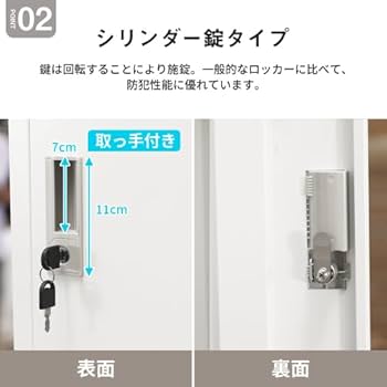 【ホワイト】ロッカー スチール オフィスロッカー 脚付 4人用 鍵付 スペアキー Amazon.co.jp: ロッカー スチールロッカー オフィスロッカー 脚