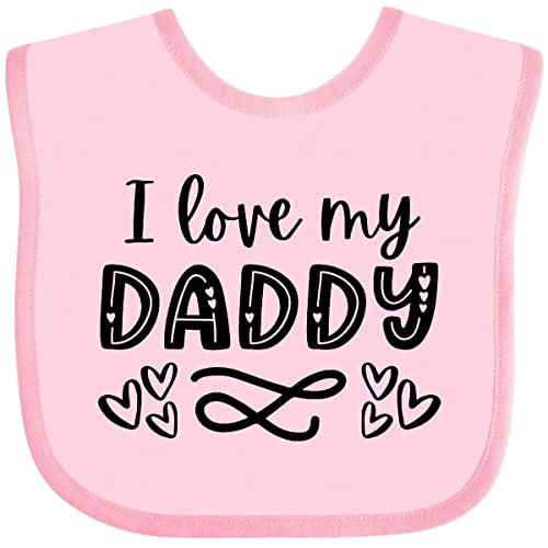 inktastic I Love My Daddy with Hearts Baby Bib