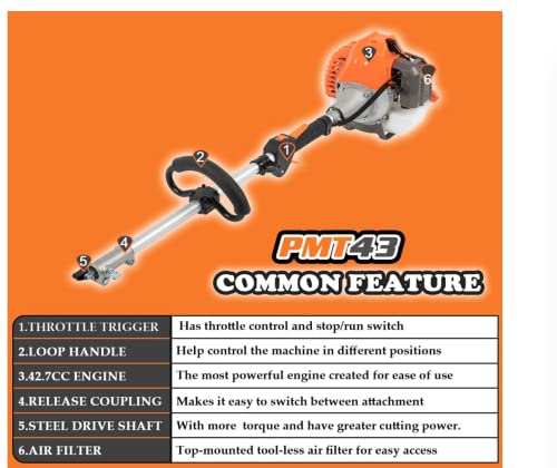 Proyama 90-180 Degree 42.7Cc Head Adjustable Pole Chainsaw For Tree Trimming With 12 Inch Oregon Cutting Bar & Oregon Chain 43-Inch Extension For A 15Ft Reach Gas Cordless Pole Saw #TOP4