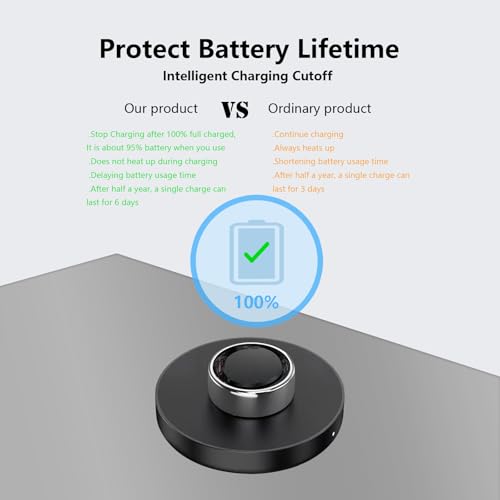Compatible with Oura Ring Gen 3 Charger Fast Charging Dock with Infrared Sensing, Auto Stop Protection, Indicator, Non- - Additional View