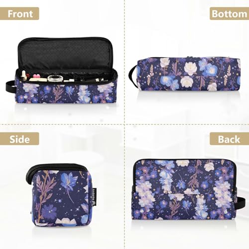 Beauty Flower and Whites Purple Hair Tool Travel Bag con Almohadilla Resistente al Calor para Plancha de Pelo, Alisadores y Rizos - Bolsa Portátil para Mujeres miniatura 5