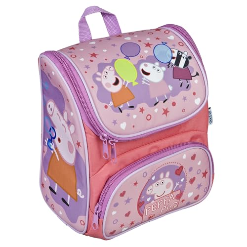 Scooli - Borsa per la scuola materna CUTIE Peppa Pig - Scomparto principale e tasca anteriore - Spallacci e schienale imbottiti - Ideale per bambini dai 3 anni in su