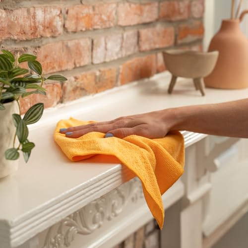 S&T INC. 150 Pack Microfiber Cleaning Cloth, Bulk Towels for Home, Reusable Microfiber Towels for Cars, Cleaning Rags, Assorted, 11.5 Inches x 11.5 Inches, 150 Count - Image 3