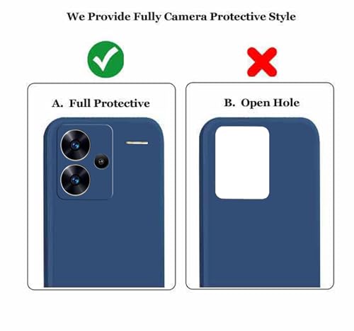 Image of A rtistque Liquid Silicone Back Cover Case for Mi Redmi Note 13 Pro Plus 5G Shockproof TPU Soft Flexible with Camera Protection - Blue