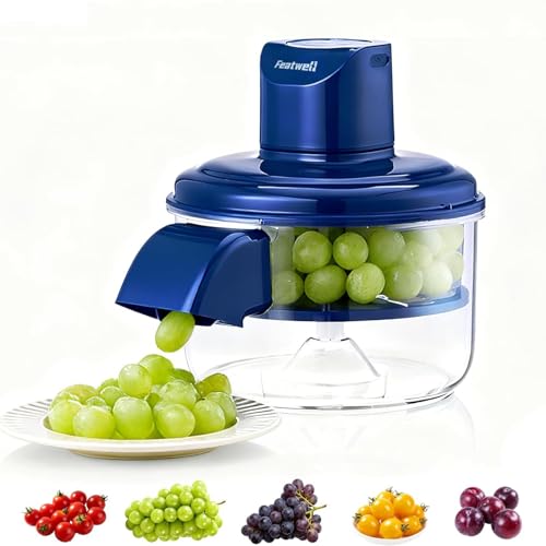 Image of Featwell Electric Grape Peeling Machine, Automatic Vegetable Peeler for Grape Cherry & Garlic Tomato, 20-Second Fast Peeling, Rechargeable & Easy Wash, for Home and Commercial Kitchens