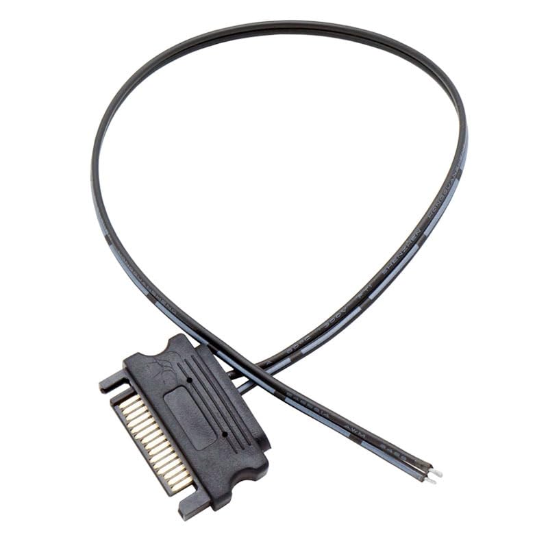 Cable de corriente SATA 15Pin macho 50cm 5V 12V miniatura 4