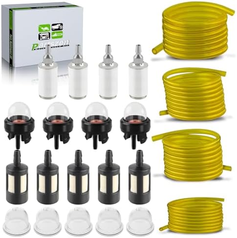 Top 5 Leaf Blower Gas Line Picks You Didn't Know You Needed 5 partszen 4 Sizes 4 Feet Fuel Line Hose for Zama Stihl Homelite Poulan Craftsman Husqvarna Trimmer Chainsaw Blower with Fuel Filters,Snap in Primer Bulb,Primer Pouland Bulb