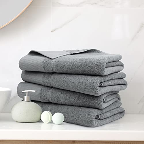PiccoCasa Bath Towel Set 70 x 140 Cm, 100% Combed Cotton 600 GSM Bath Towels Extra Large and Soft - Image 3