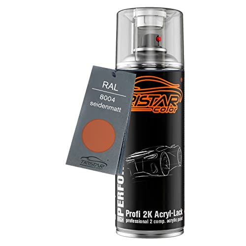 TRISTARcolor RAL 8004 Kupferbraun seidenmatt 2K Acryl Spraydose Sprühdose Spritzlack Sprühlack 400 ml schnelltrocknend
