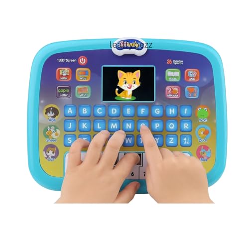 Image of Toys Educational Learning Laptop Toy for Kids to Learn Numbers, Spelling, Animal Voices, Poems, Words, Q&A, with LED Display and Sound Learn Alphabets (Multicolour, 3 Year+)