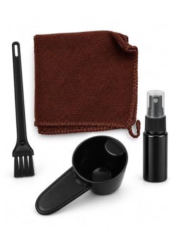 Image of DOPPIO Coffee Maker Accessories Kit - Cleaning Brush, Microfiber Cloth, Mist Spray Bottle & Coffee Scoop, Essential Barista Tools for Easy Maintenance