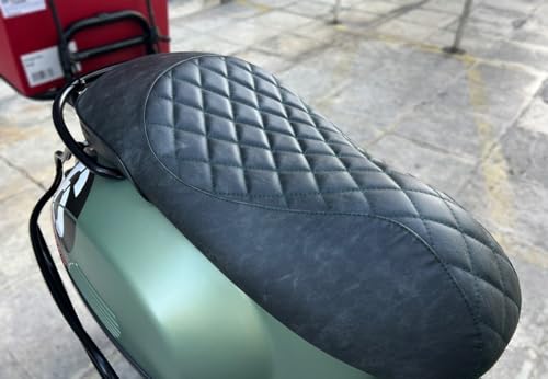 Housse de selle compatible avec Piaggio Vespa GTV 300 Sei Giorni 2017 noir