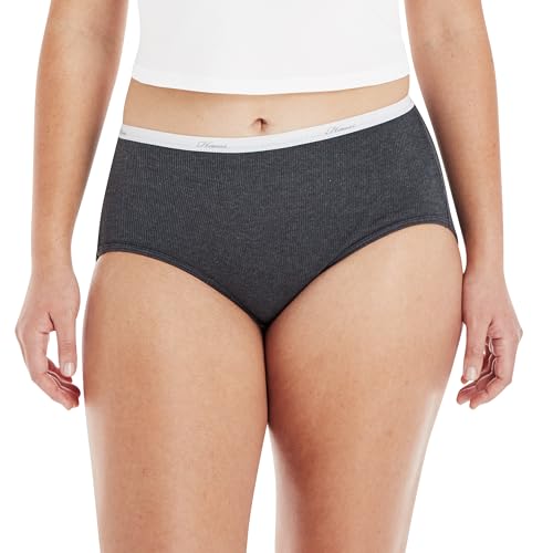 Hanes Women's Ribbed Cotton Brief Underwear 6-Pack2